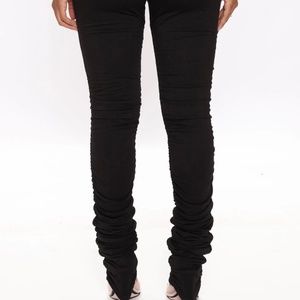 Black Stacked Joggers